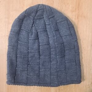 Grey, Wool Lined Winter Beanie